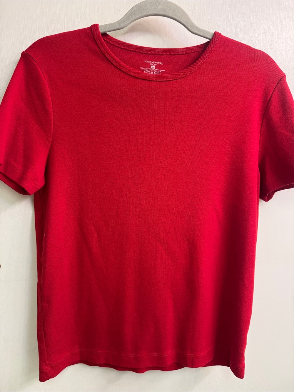 Jones New York Men’s Red Crewneck Cotton Sweater